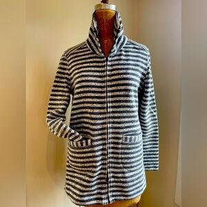 KAVU Striped Sweatshirt Jacket